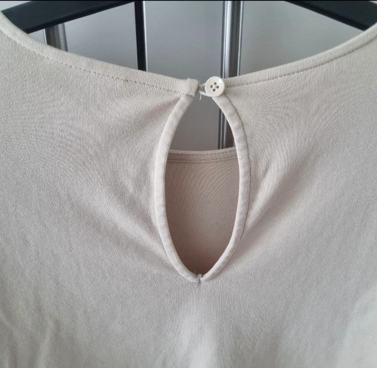 AWARE by Vero Moda Haut/Chemisier à manches bouffantes Beige (100% Coton Biologique) – Taille L (Grand) – photo 8